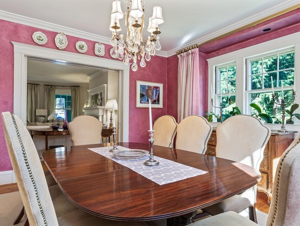 101 Abbott Road Wellesley, MA 02481 - Photo 12 of 38 a view of a dining room with furniture window and wooden floor