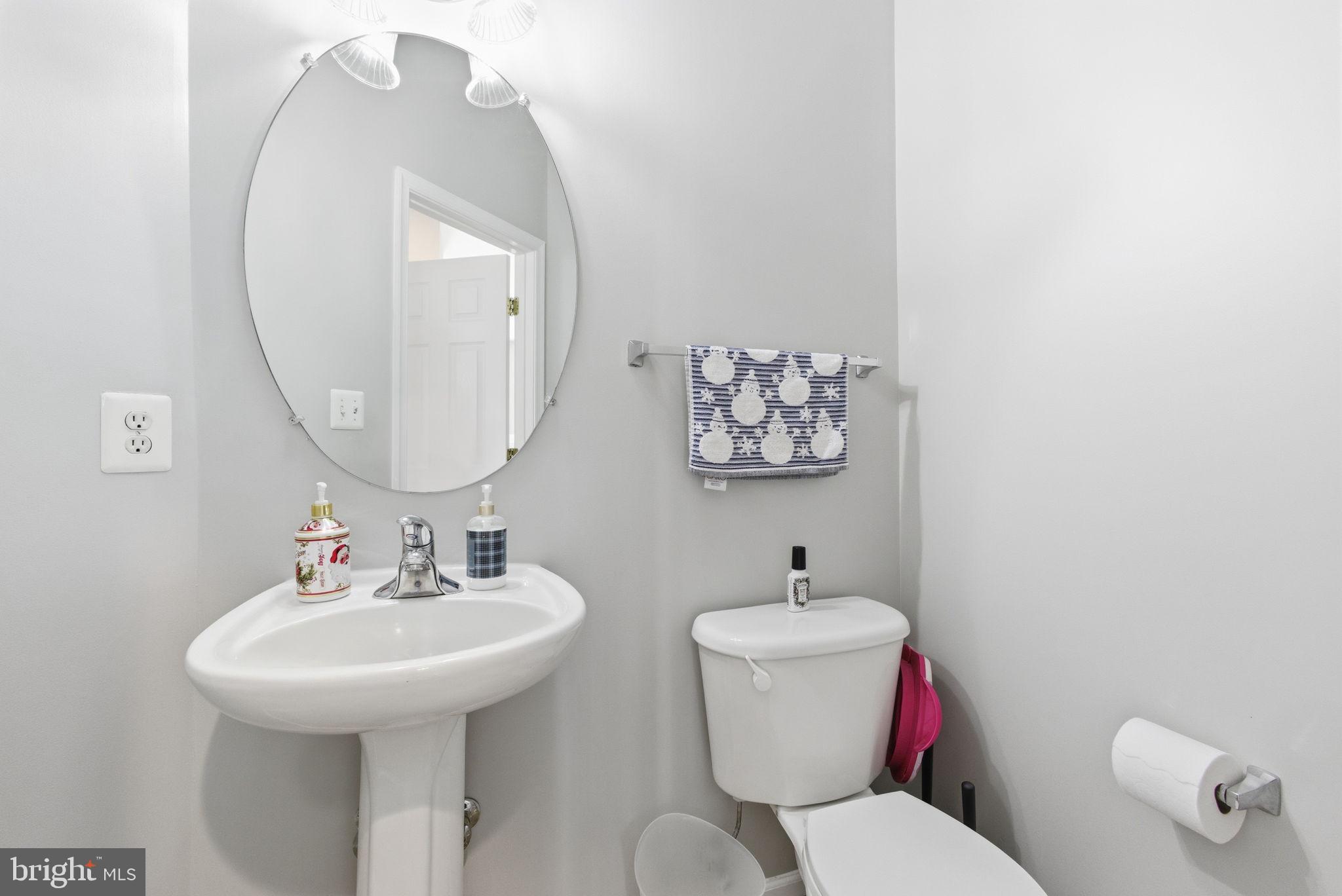 13119 Bigleaf Maple Court Gainesville, VA 20155 - Photo 18 of 36 a bathroom with a toilet a sink and a mirror
