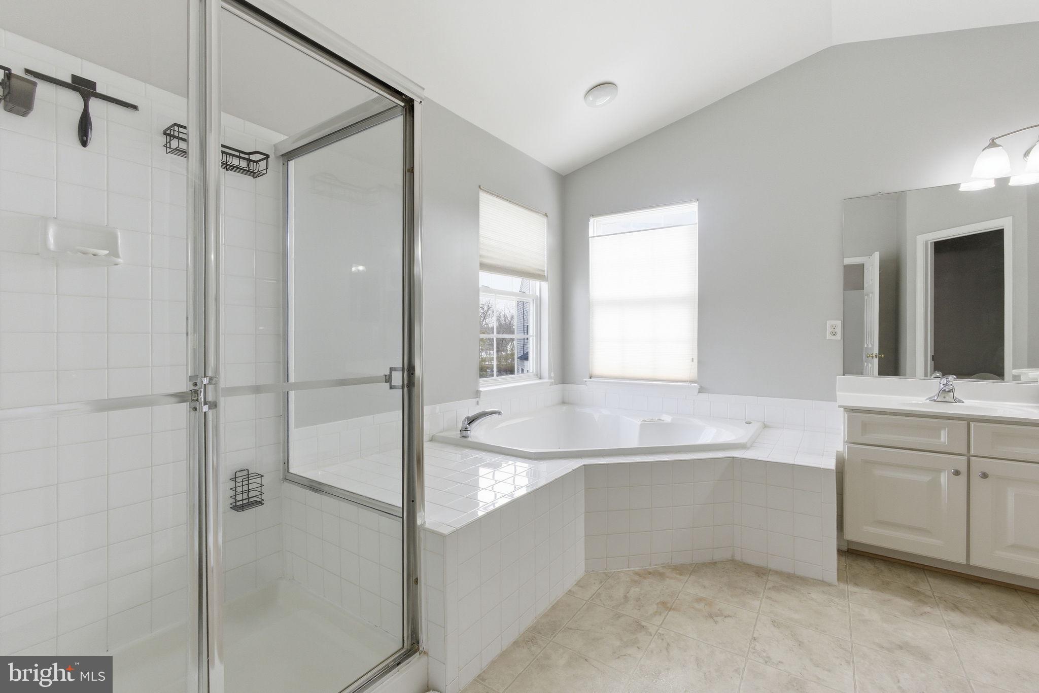 13119 Bigleaf Maple Court Gainesville, VA 20155 - Photo 24 of 36 a bathroom with a tub sink shower and mirror