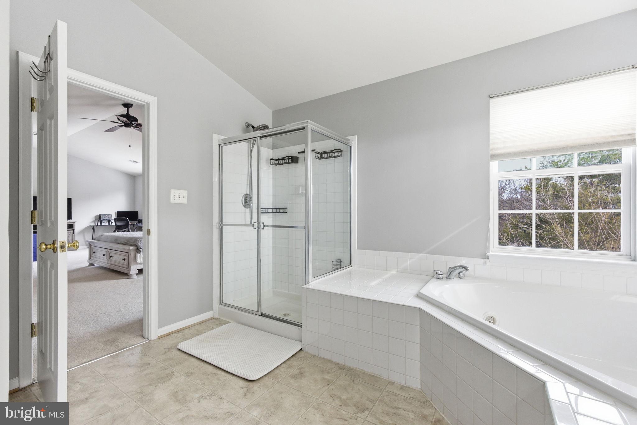 13119 Bigleaf Maple Court Gainesville, VA 20155 - Photo 26 of 36 a bathroom with a tub sink shower and mirror