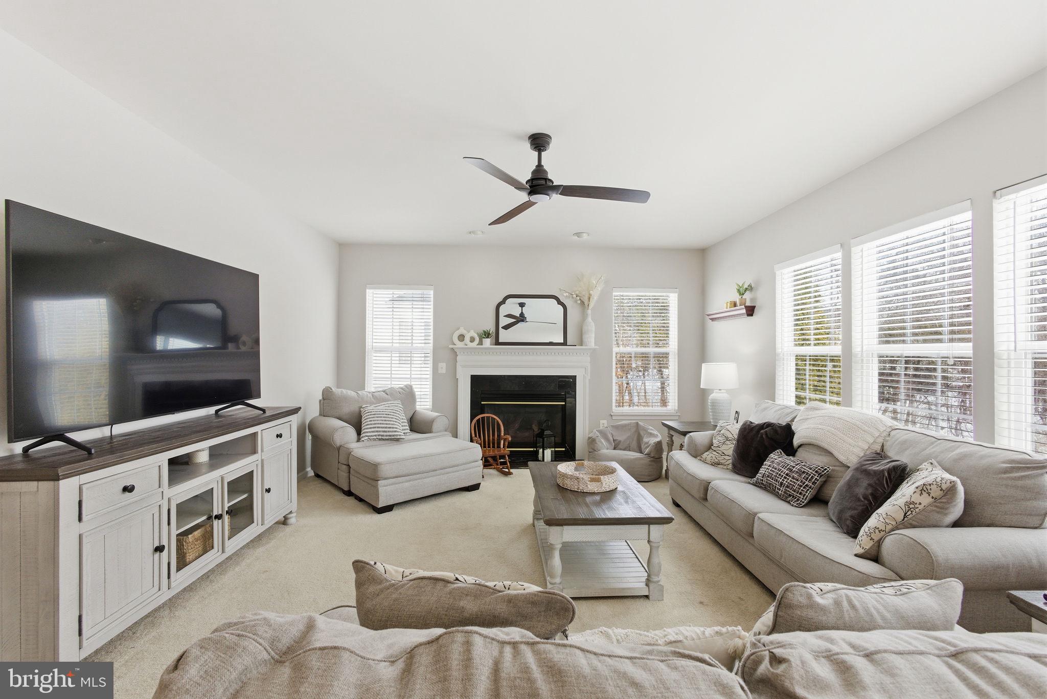 13119 Bigleaf Maple Court Gainesville, VA 20155 - Photo 6 of 36 a living room with furniture a fireplace and a flat screen tv