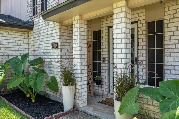 a plant that is sitting in front of a house