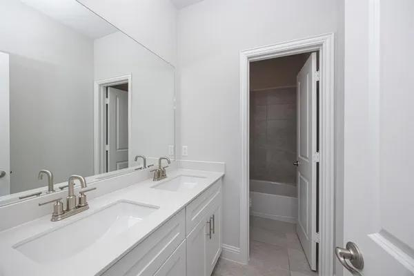 an empty room with closet