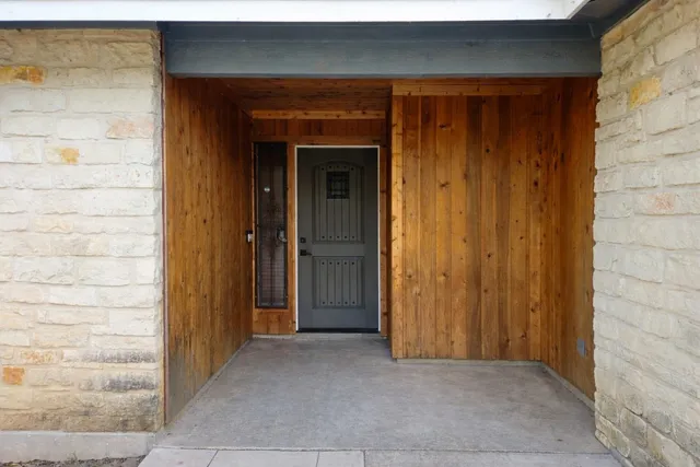 a view of front door