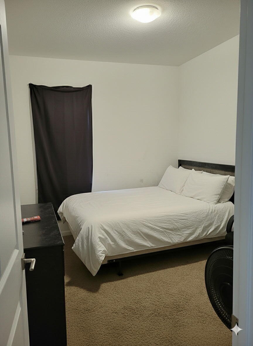 1021 Northwest 40th Terrace Lauderhill, FL 33313 - Photo 9 of 9 a bedroom with a bed and wall painting