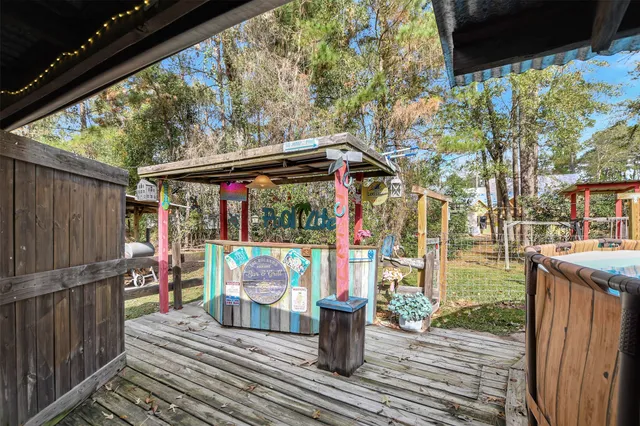 a view of a lake with a house in the background