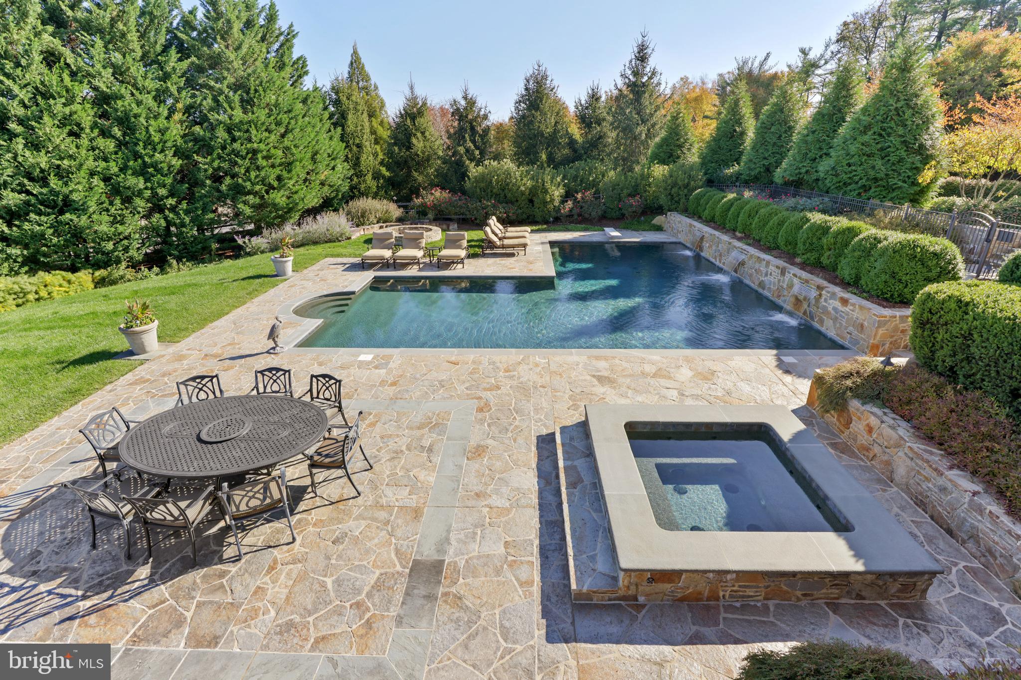 12203 Worthington Road Owings Mills, MD 21117 - Photo 64 of 75 Pool with Waterfall Edge and Hot Tub