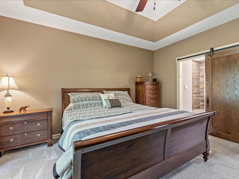 1168 Mt Pleasant Road Bangor, PA 18013 - Photo 50 of 100 Plush carpeting and an elegant tray ceiling define this relaxing primary suite.