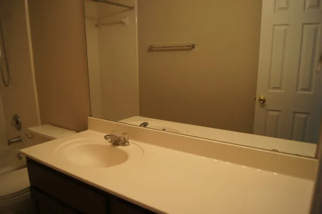 a view of a small space with a window