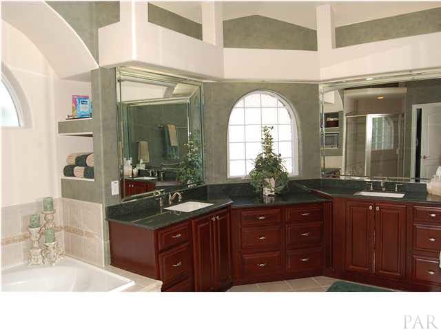 6060 Otter Point Road Pensacola, FL 32504 - Photo 13 of 23 Separate shower w/ double heads in master bathroom, complete with TV hookup for whirlpool