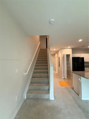 an empty room with closet