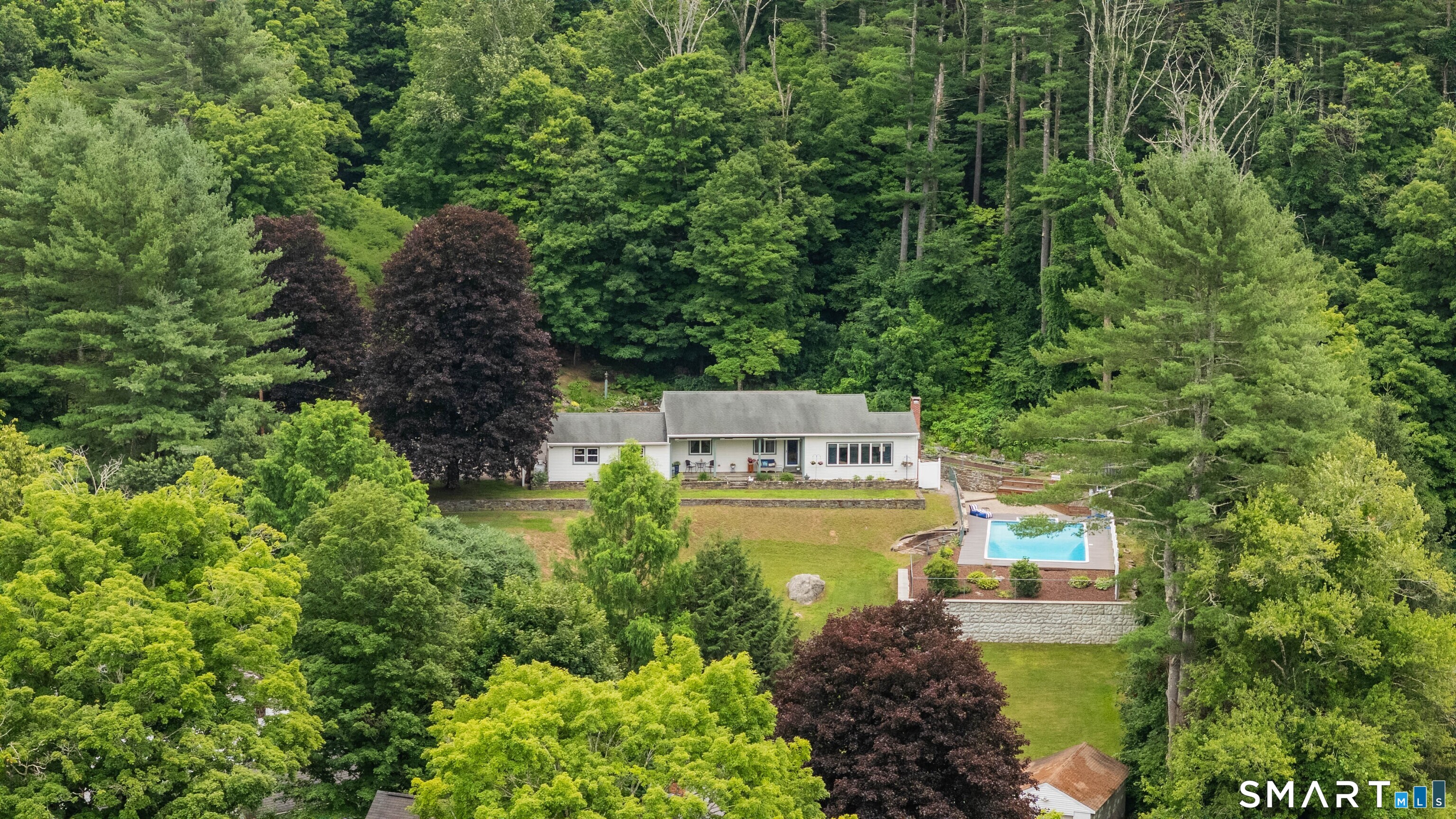 9 Mountain Road Barkhamsted, CT 06065 - Photo 7 of 32 Aerial front view