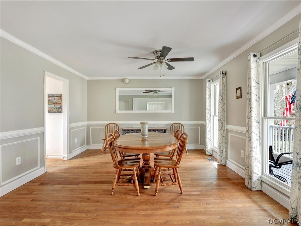2932 Roundabout Road Louisa, VA 23093 - Photo 14 of 36 Dining room with Hardwood Floors, crown/chair mold