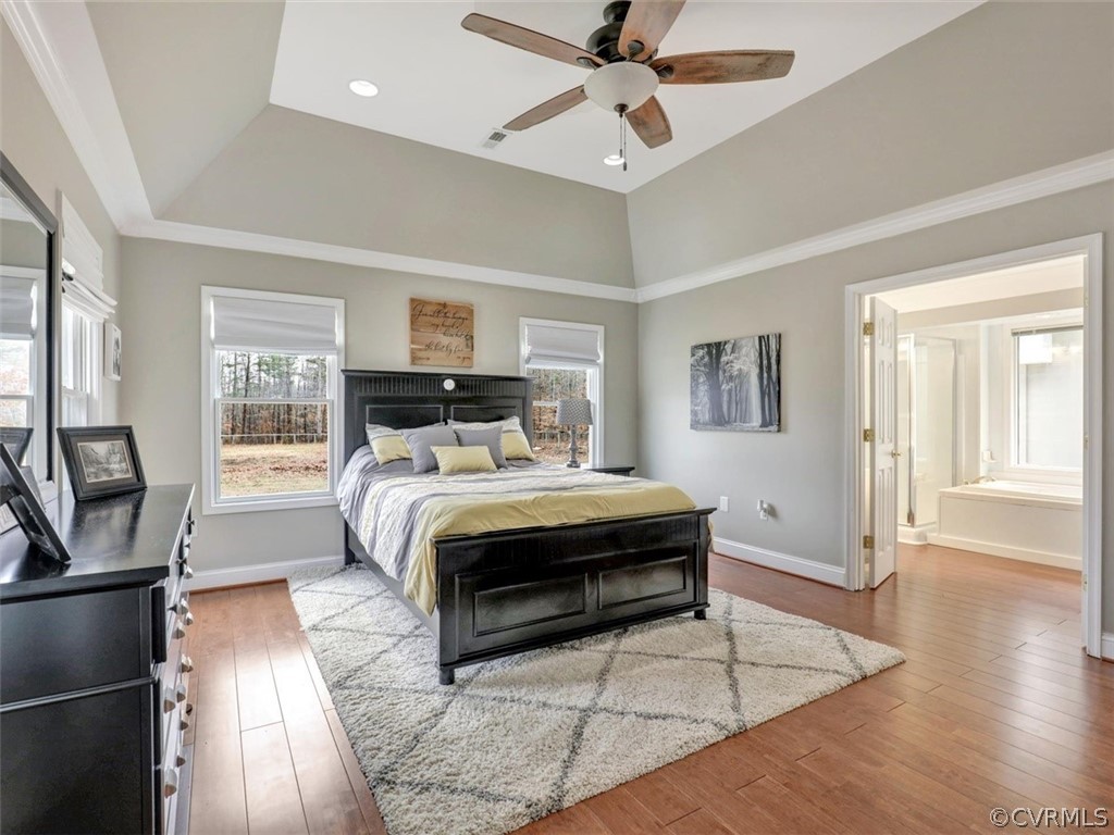 2932 Roundabout Road Louisa, VA 23093 - Photo 17 of 36 First Floor Master Bedroom with HW floors, trey ce