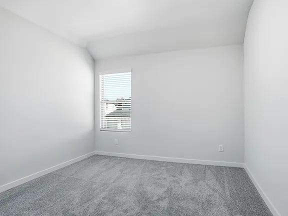 641 Poppy Lane Lavon, TX 75166 - Photo 9 of 12 Spare room with carpet and vaulted ceiling