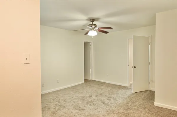 a view of a livingroom with a window