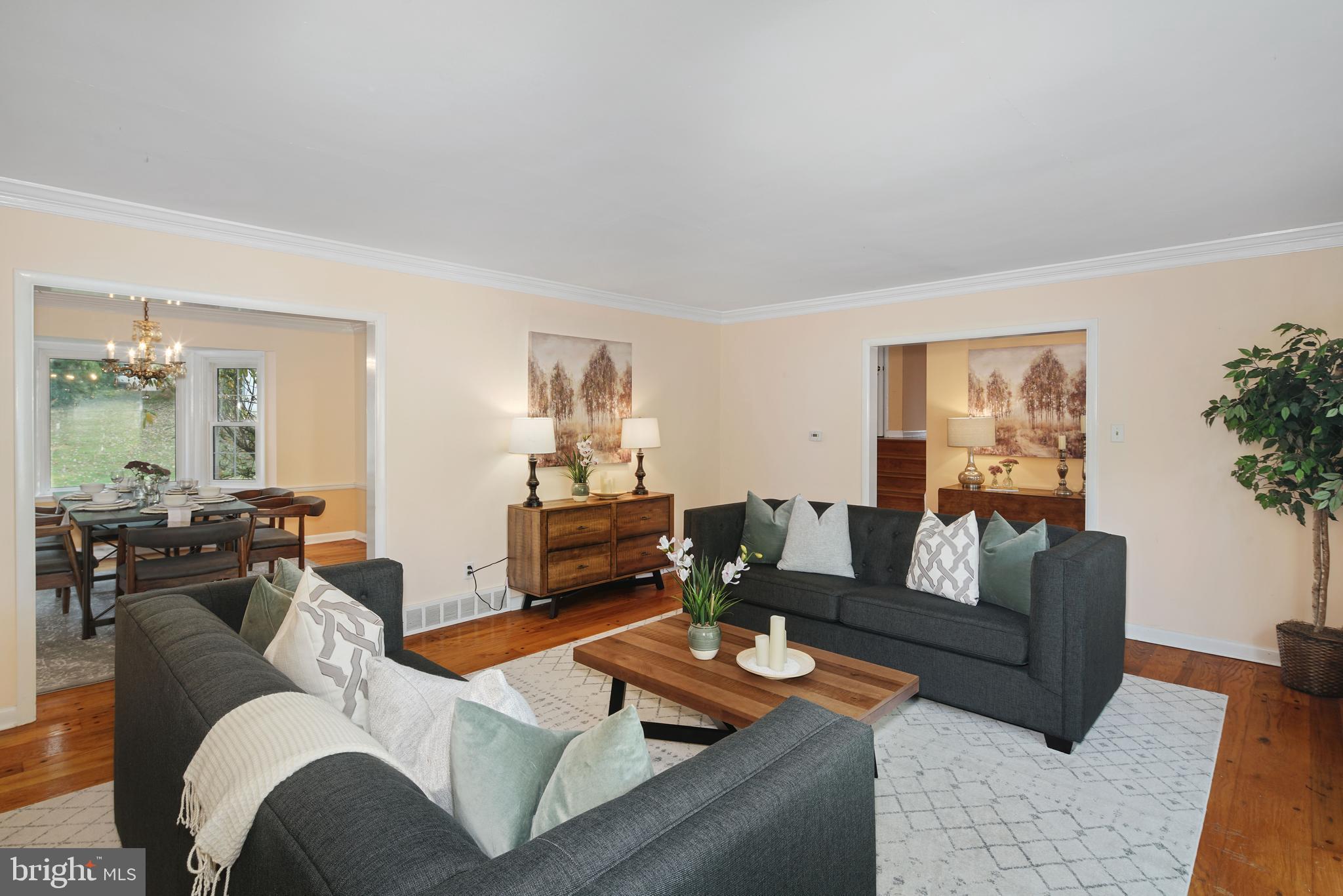 1111 Talleyrand Road West Chester, PA 19382 - Photo 12 of 40 Living Room with Crown Moldings