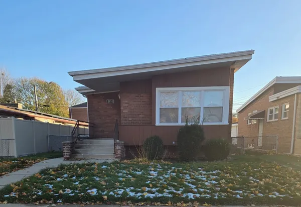 a front view of a house