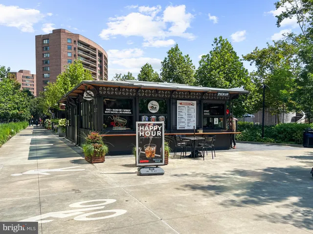 a view of outdoor space with seating area