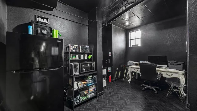 a room with musical instruments