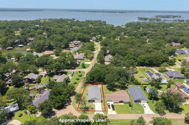 an aerial view of multiple house