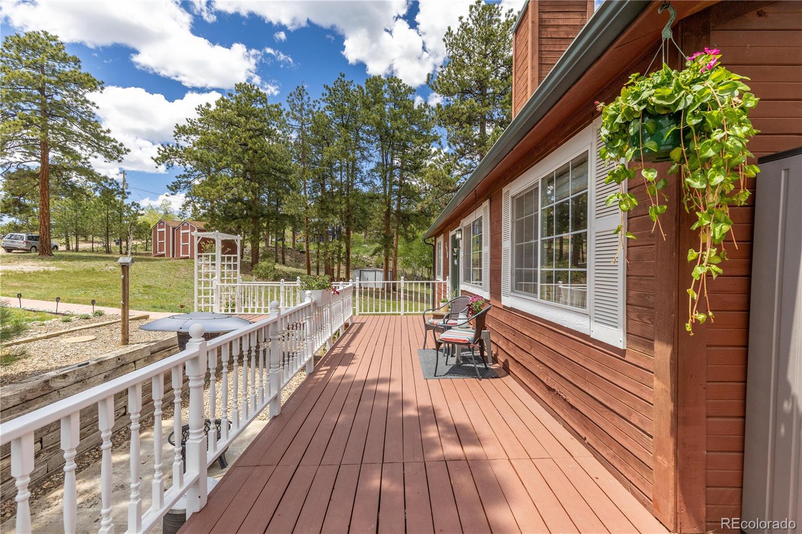 278 Overlook Drive Bailey, CO 80421 - Photo 23 of 37 a view of balcony with a potted plant