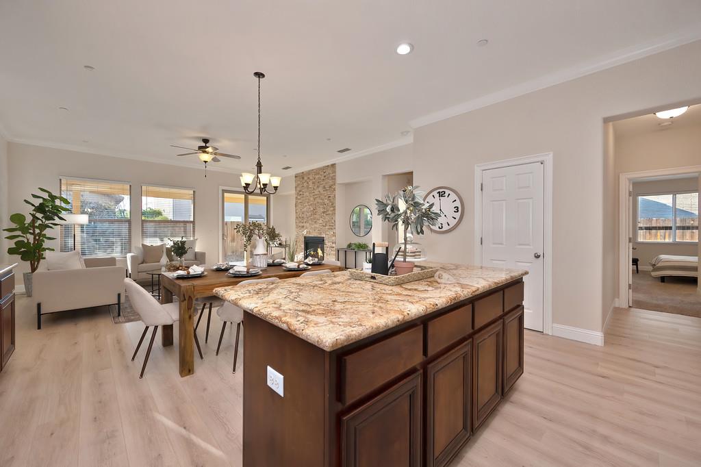1964 Hartsfield Way Lincoln, CA 95648 - Photo 13 of 37 a kitchen island with granite countertop lots of counter top space