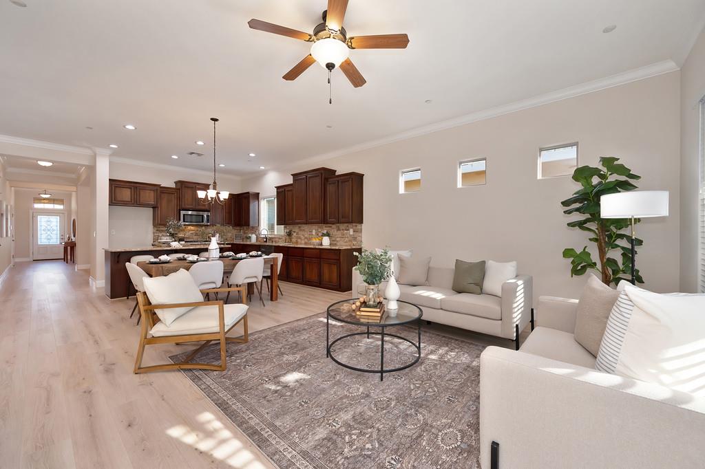 1964 Hartsfield Way Lincoln, CA 95648 - Photo 15 of 37 a living room with furniture and kitchen view