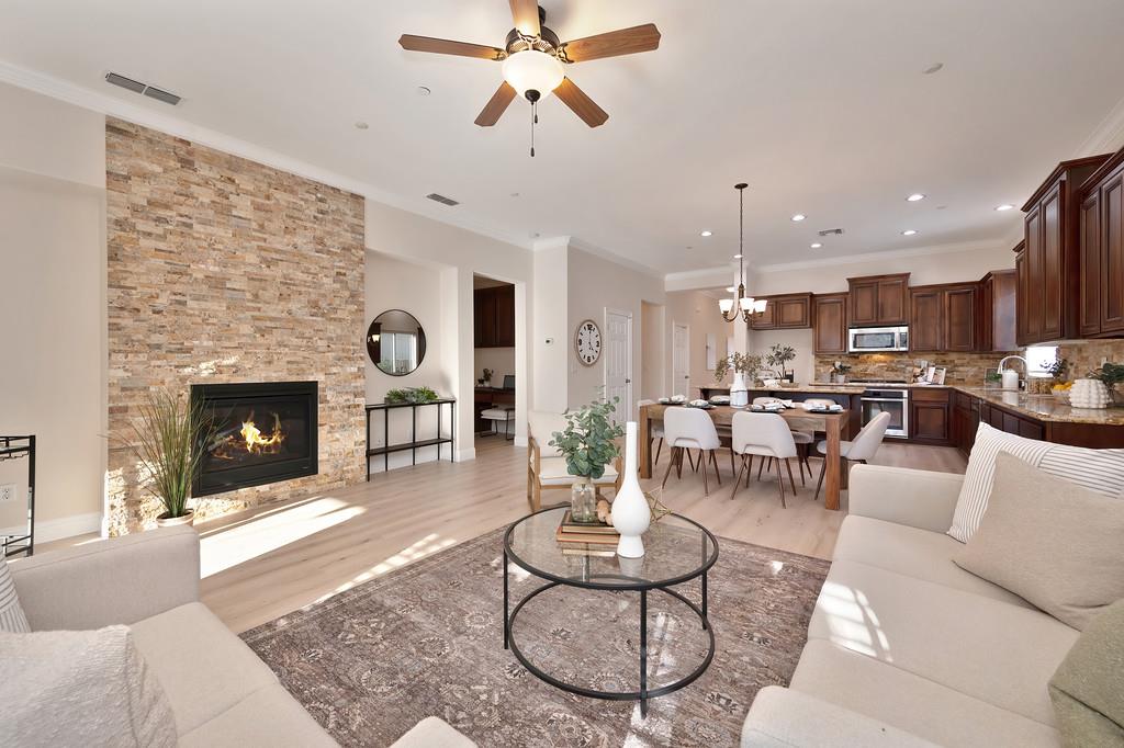 1964 Hartsfield Way Lincoln, CA 95648 - Photo 17 of 37 a living room with furniture and a fireplace