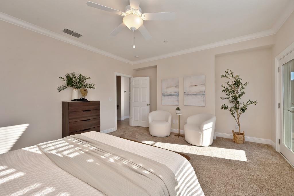 1964 Hartsfield Way Lincoln, CA 95648 - Photo 28 of 37 a bedroom with a large bed and a potted plant