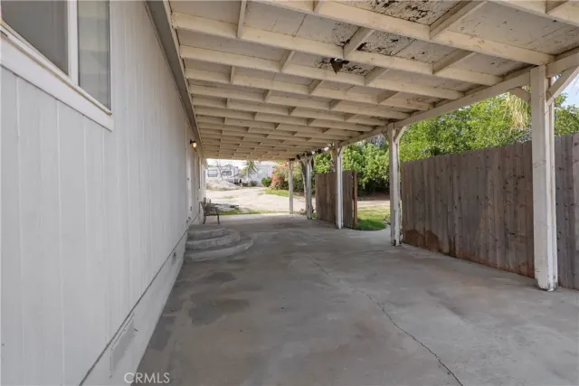 a view of a porch with furniture