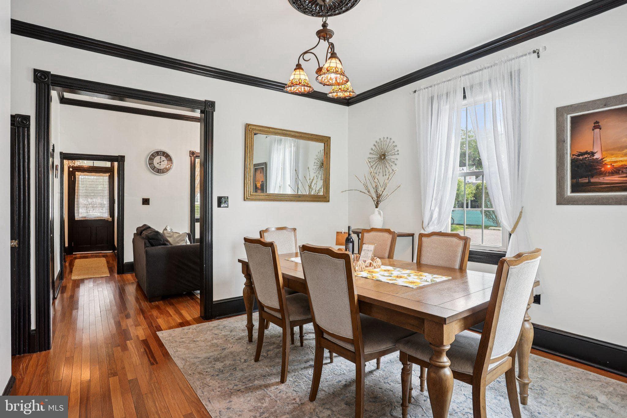 414 Broadway Cape May, NJ 08204 - Photo 32 of 48 a view of a dining room with furniture window and wooden floor