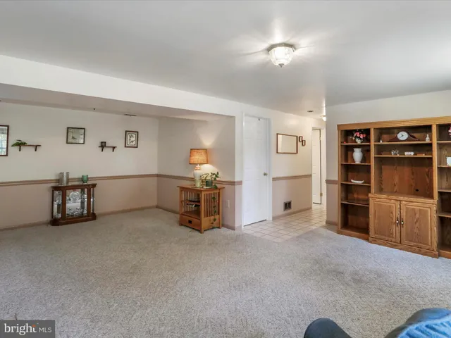 a living room with a fireplace and a flat screen tv