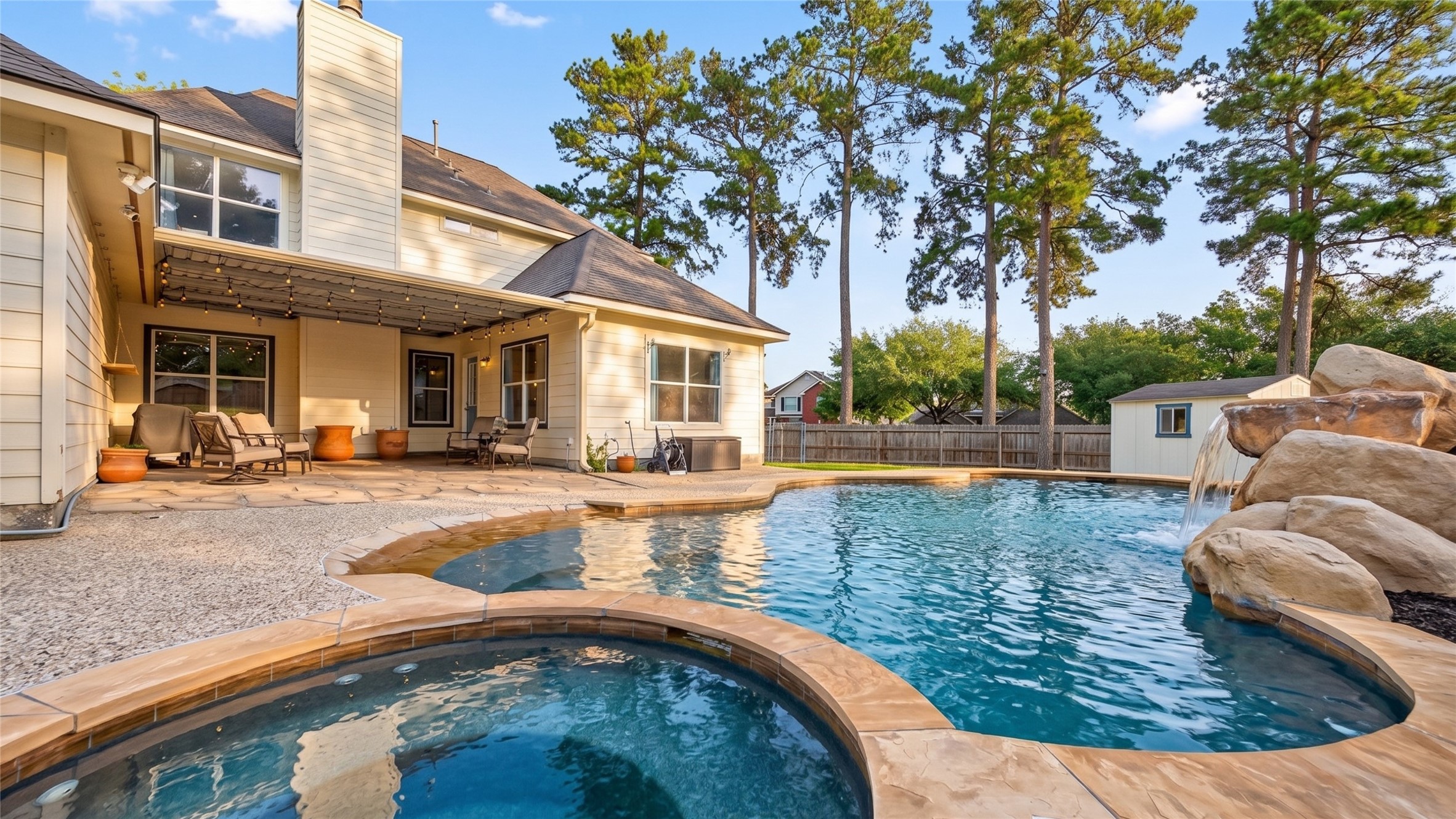 Pool - Resort style pool with a hot tub, fire pit and covered patio. A true must see!