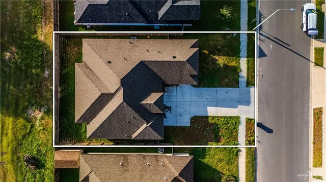 a bird view of a house