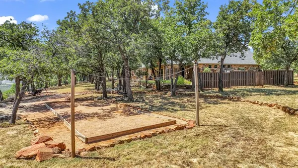 a view of a backyard of the house