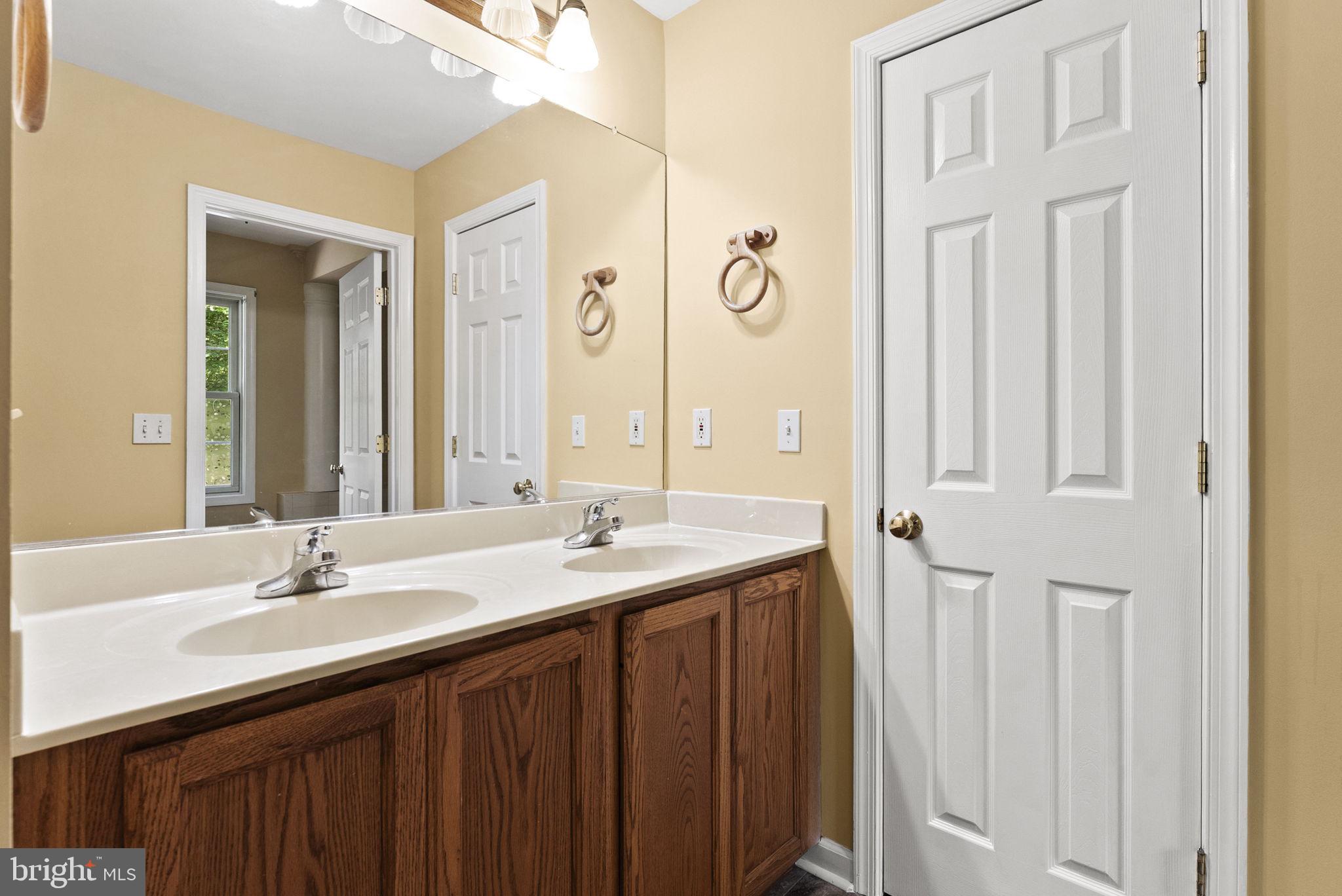 20065 Crooked Run Road Culpeper, VA 22701 - Photo 26 of 62 a bathroom with a double vanity sink and a mirror