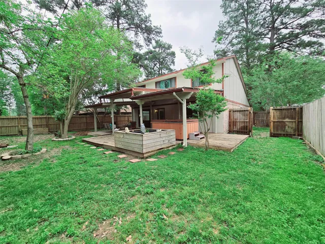 a house view with a garden space