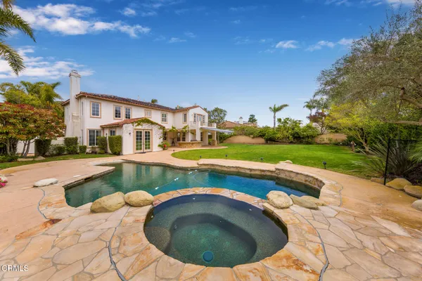 a view of an ocean from a yard