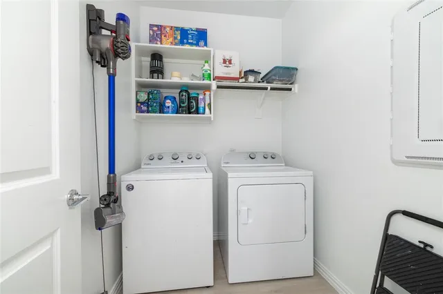 a garden view with a seating space