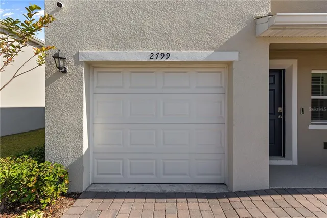 an aerial view of a swimming pool