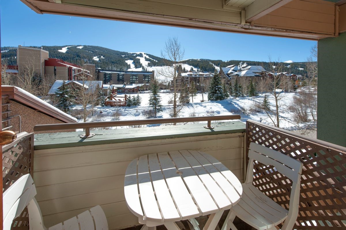 800 Copper Road, Unit 204 Frisco, CO 80443 - Photo 8 of 34 Ski area view over West Ten Mile creek and West Lake from one of the three decks.