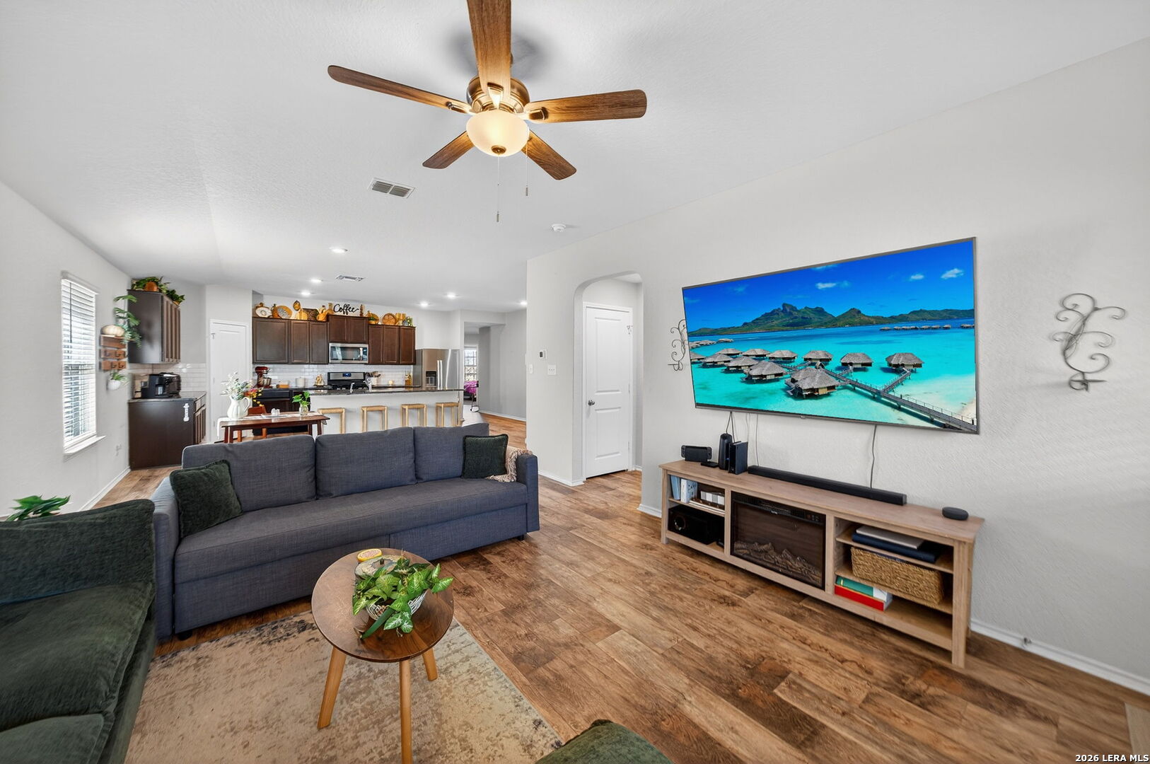 3653 Copper River Bulverde, TX 78163 - Photo 7 of 25 a living room with furniture and a flat screen tv