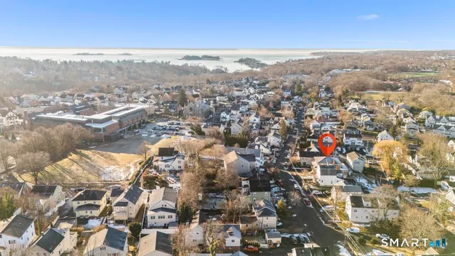 an aerial view of a city