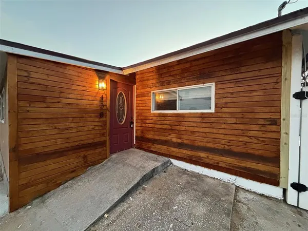 a view of front door of house
