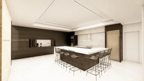 a kitchen with a table and chairs