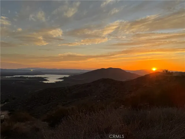 a view of a city with sunset view