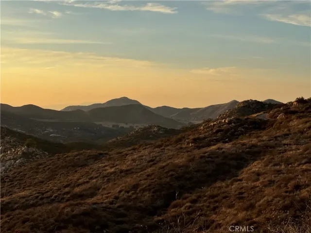a view of an outdoor space and mountain view