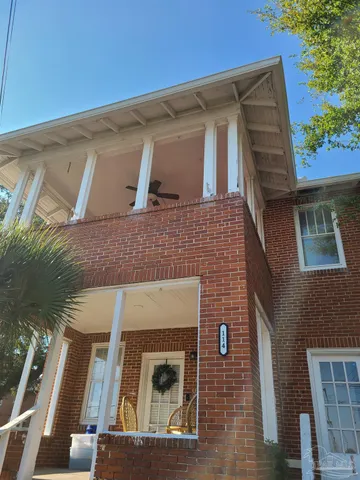 a front view of a house