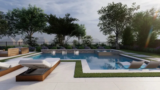 a view of swimming pool with chairs